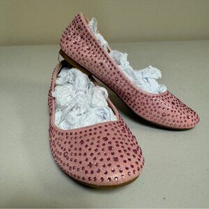 🆕 Pink Glitter Shoes Girl’s 1 slip on shoes ballet flat Sneaker Valentine’s Day